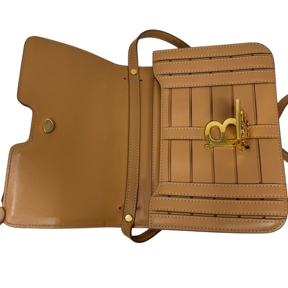 Burberry Small TB Bag Tan Leather Crossbody with Gold TB Logo — with Dust Bag - Picture 6 of 14